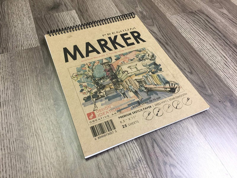 Design Ideation Brand Marker Sketchbook : Premium Paper Spiral Bound Book for Pencil, Ink, Marker, Charcoal and Watercolor Paints. Great for Art, Design and Education. (8.5" x 11") - Image 2
